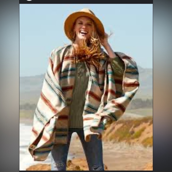 Pendleton Sweaters - Pendleton Aztec Southwest Wool Cape Poncho Tommy Bahama